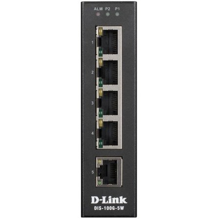 D-LINK SYSTEMS 5-Port Unmngd Industrial Switch, -40C To +75C DIS-100G-5W